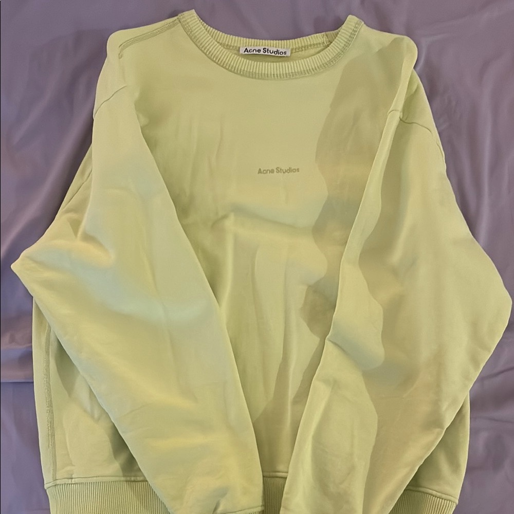 100% New Acne Studios Light Green Sweatshirt